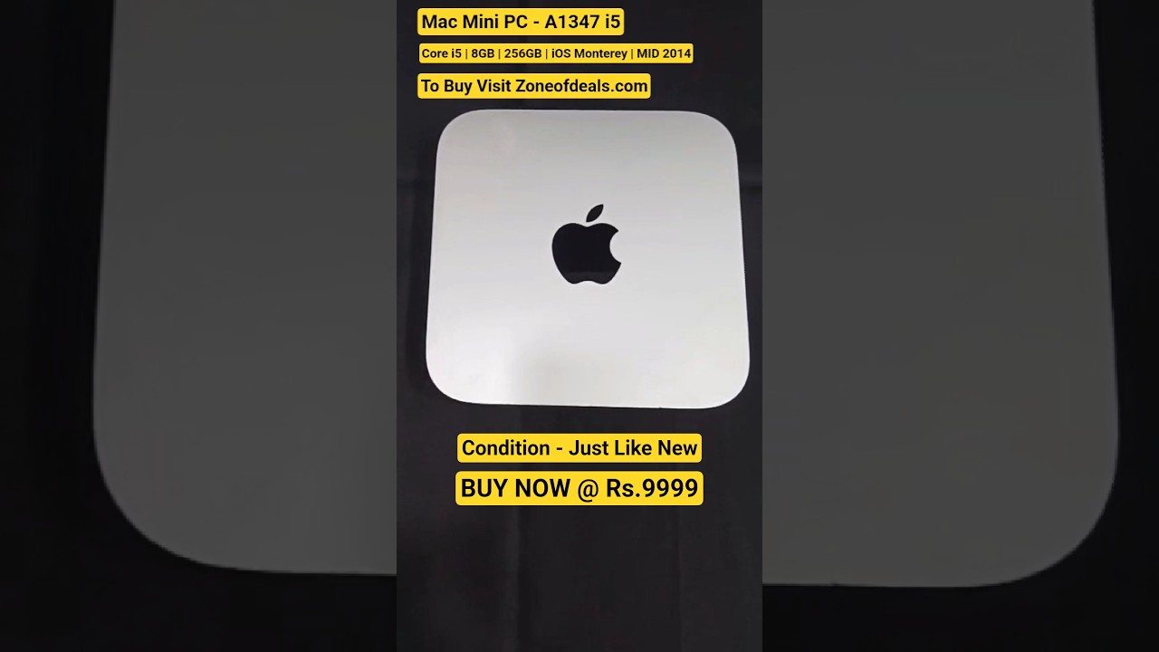 Apple Mac Mini A1347 | Core i5 8GB+256GB SSD | 2014 macOS Monterey