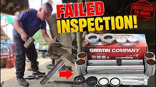 Truck Failed Inspection! Replacing Steering Kingpin & Tie Rod Ends | Full Repair Process