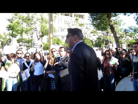 Ross Mir Karimi's talk/ Iranian's demonstration