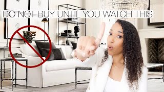 DO NOT BUY A SOFA UNTIL YOU WATCH THIS!!! | RESTORATION HARDWARE, CRATE & BARREL, WEST ELM, CB2