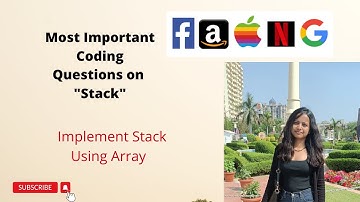 Implement Stack Using Array(Algo + Code Explained) | Important Interview Question