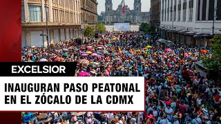 Con carnaval, Martí Batres inaugura paso peatonal en el Zócalo de la CDMX