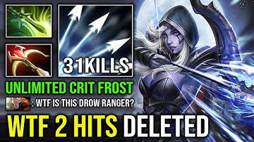 WTF 2 HITS DELETED Unlimited Crit Frost Arrow Nonstop Godlike OP Drow Ranger Dota 2