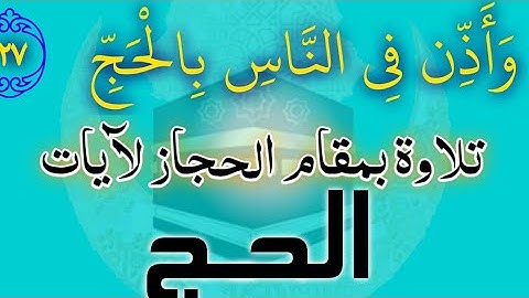 تلاوة جميلة لآيات الحج من سورة الحج بمقام الحجاز | عبدالمجيد الشاوش #قرآن # سورة الحج # الحج
