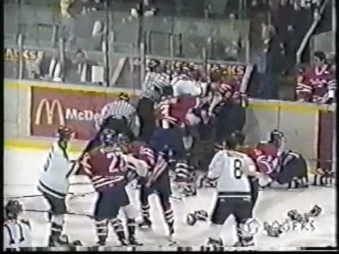 INSANE OHL brawl: Oshawa vs London 1/28/00