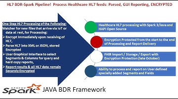 HL7 Healthcare Encrypted Processing Parsing Reporting Spark 3 Automation