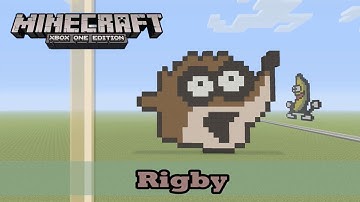 Minecraft: Pixel Art Tutorial and Showcase: Rigby from Regular Show