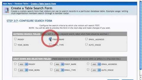 Database Table Manager - Soholaunch Website Builder for Business - Create New Pages