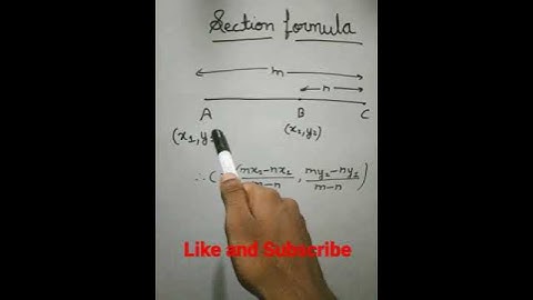 Section formula for external division of two points in ratio m : n   ... 👍