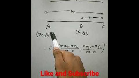Section formula for external division of two points in ratio m : n   ... 👍