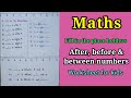 Understanding After, Before, and Between Numbers