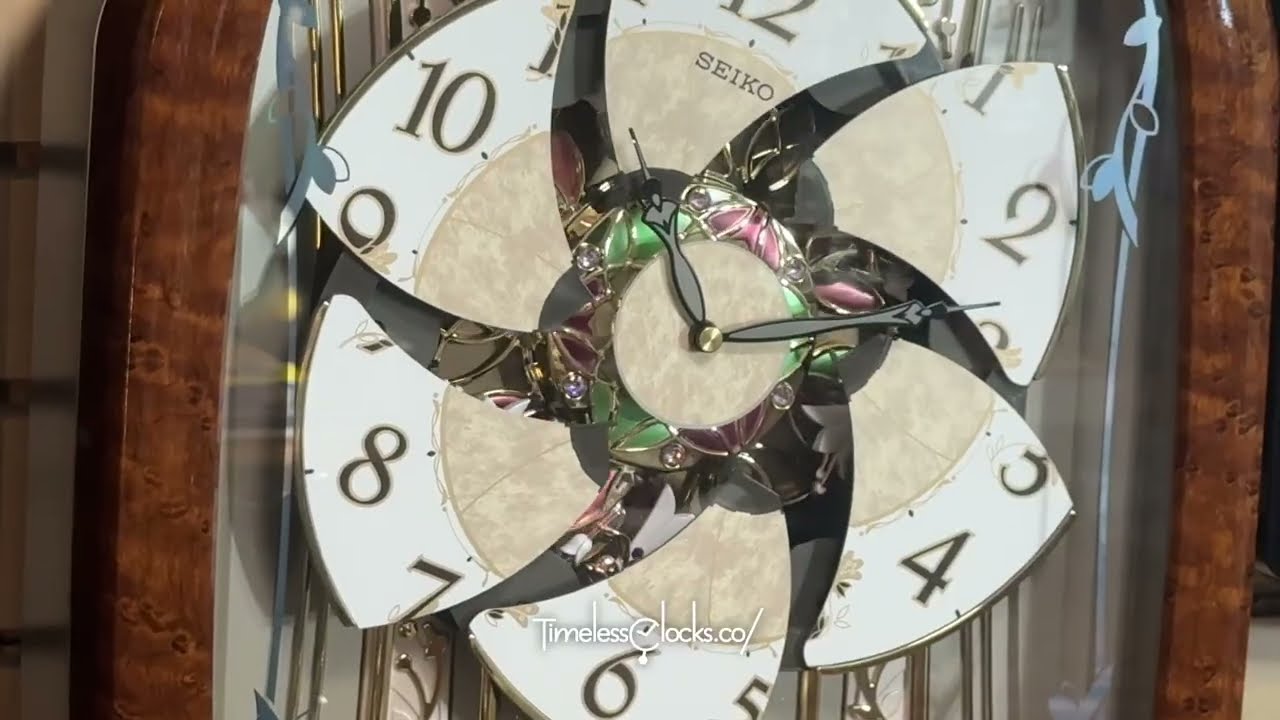 SEIKO QXM284BRH “Lovely Garden” Melodies in Motion Flower Petal
