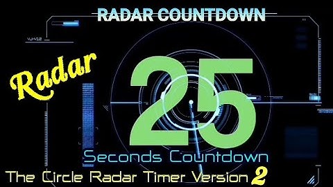 25 Seconds Countdown (The Circle Radar Timer) With sounds of BBC Countdown 2005 effect Version 2