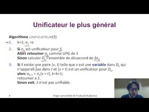Intelligence Artificielle [6.5] : Logique du premier order - unification