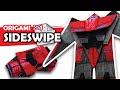 How to make a Transforming AUTOBOT SIDESWIPE Origami Transformer