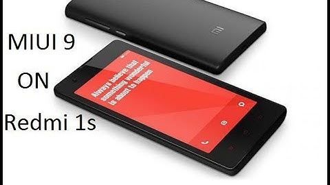 MIUI 9 on Xiaomi Redmi 1s