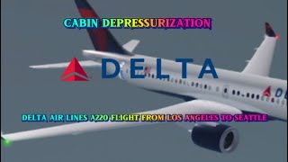 Roblox| Delta Air Lines Airbus A220 Cabin depressurization Flight To Seattle| Cabin Crew Simulator