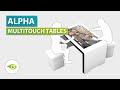 Alpha multitouch tables with object recognition