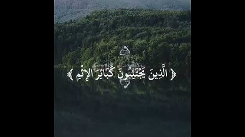 الَّذِينَ يَجْتَنِبُونَ كَبَائِرَ الْإِثْمِ وَالْفَوَاحِشَ إِلَّا - سورة النجم (قرآن الكريم)