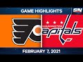 NHL Highlights | Flyers vs. Capitals – Feb. 07, 2021