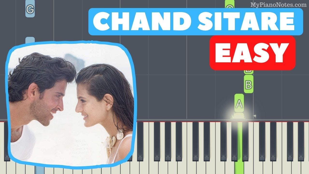 Chand Sitare Piano Tutorial  Kaho Na Pyar Hai EASY