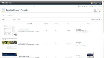 template manager in joomla 2 5