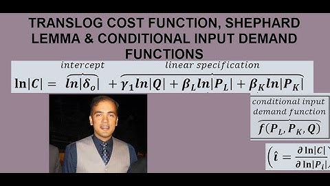Translog Cost Function, Shephard Lemma and Conditional Demand Functions