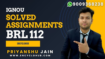 Solved assignment of BRL 112 IGNOU | Solved assignment Ignou 2025