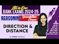 Direction and distance in one shot  reasoning classes  bank exams 2024  by sona sharma