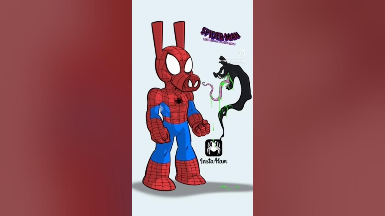 Drawing SpiderHam & the Pork Grind symbiote! spiderham venom 