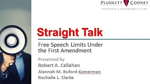 Straight Talk - First Amendment Webinar