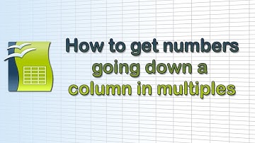 How to get numbers going down a column in multiples (Open Office 4)