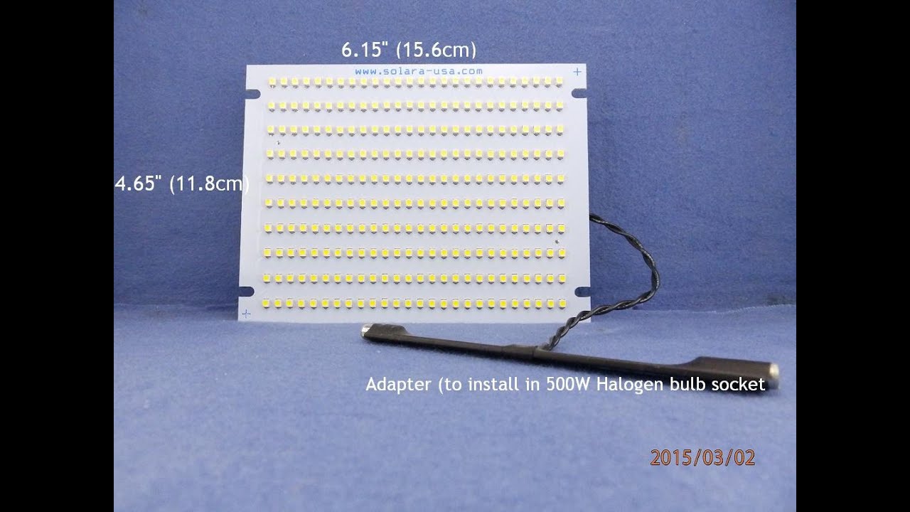 Conversion of 500W Halogen Shop Light to LED Panel 2 of 3 YouTube