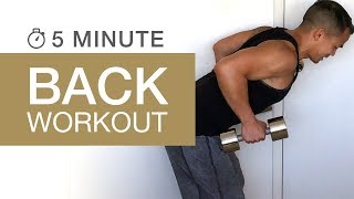 Back Workout at Home with Dumbbells | 5 Minute Routine