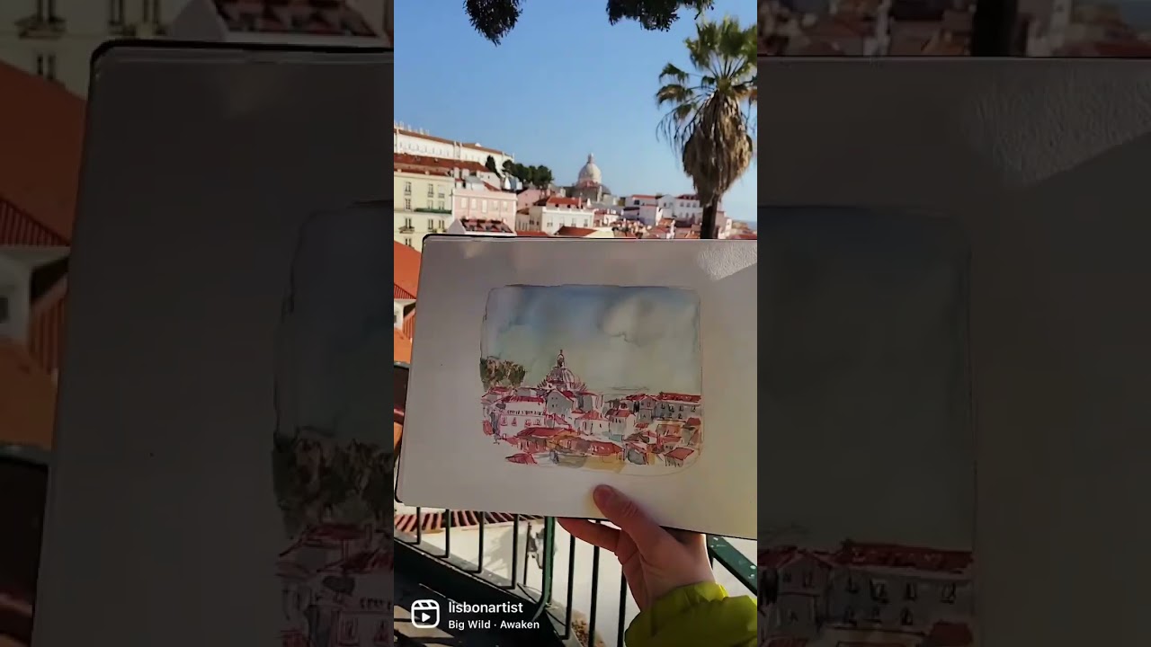 #lisbonart #watercolorillustration #lisbonvlog #urbansketchers #sketchbookart #watercolorart