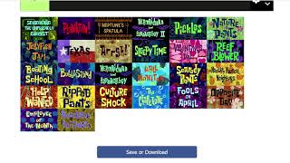 Silently Ranking Spongebob Season 1 Episodes ~ Tier List ~ Handington