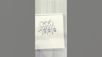 AAA🐦 Simple and Easy Birds Drawing | Step by Step | AAA #drawing #art #easydrawing #easyart #artwork