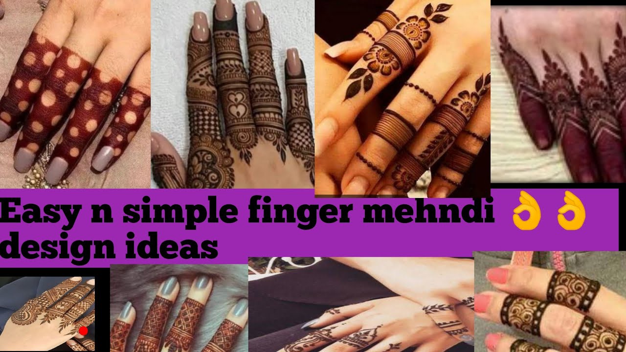Latest easy n simple finger mehndi design ideas💥#Toptrending #youtube ...