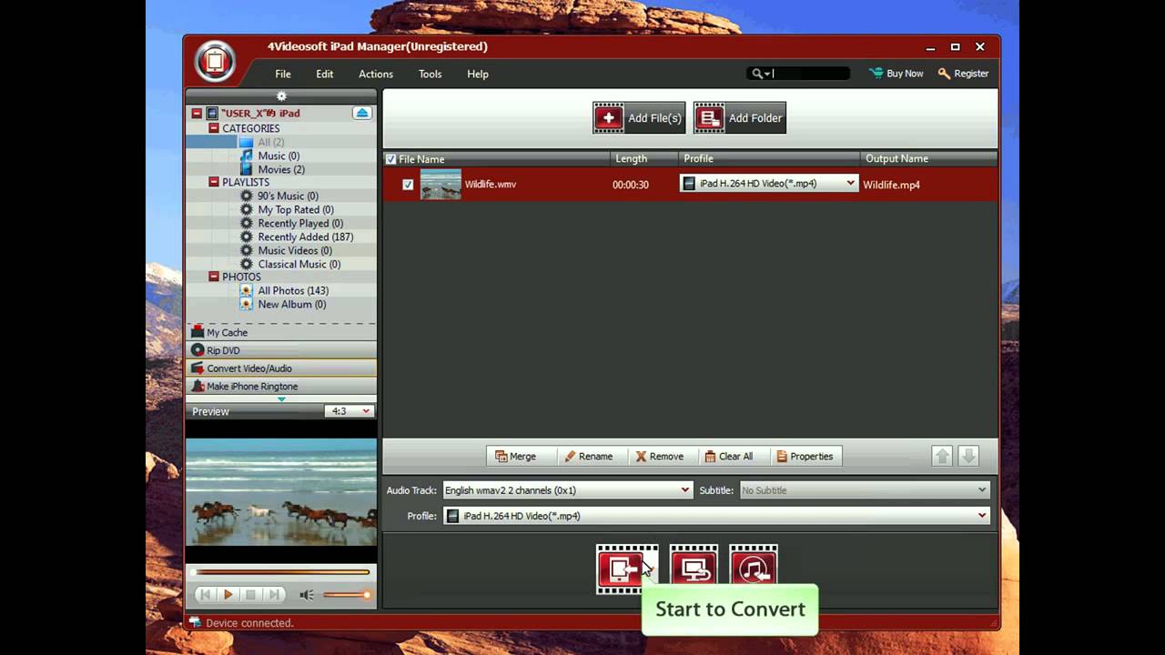 How to use 4Videosoft iPad Manager