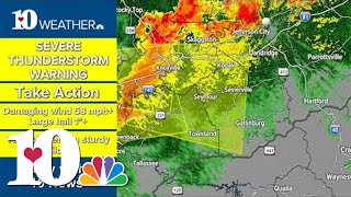 Tornado Watch, Severe T'storm warnings issued as dangerous storms move into East TN