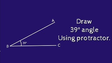 How to draw 39 degree angle using protractor. shsirclasses.