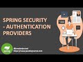 Introduction to spring security authentication providers