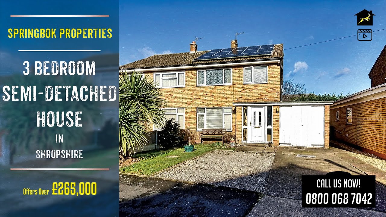 Property For Sale in Shropshire Eskdale Road, Shrewsbury Springbok