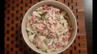 Простые и вкусные рецепты. Салат с макаронами Студенческий Простые и вкусные рецепты. Салат с макаронами Студенческий