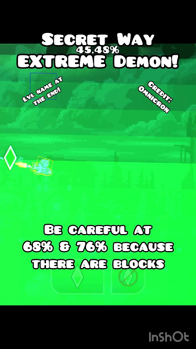 Secret way EXTREME DEMON!! #geometrydash #gd #shorts
