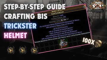 [POE 3.25] NERFED in 3.26 |  Making the BIS Trickster Helmet w/ Mana Reservation Efficiency