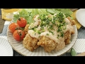 簡単アレンジ！とろりん明太とろろからあげ！