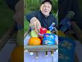 Survival skills: Made a basket for Survival products 🍎🥥 #survival #bushcraft #camping #outdoors