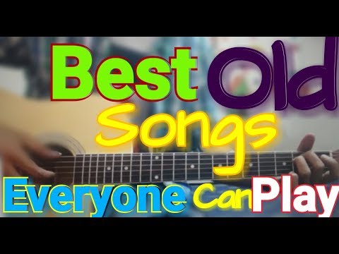 9 BEST OLD Songs - Open Chords - Old Rendition - Extreme Beginners Guitar cover lesson chords Hindi