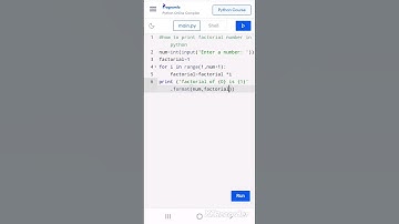 how to print factorial number in python #shorts #python #programming #coding